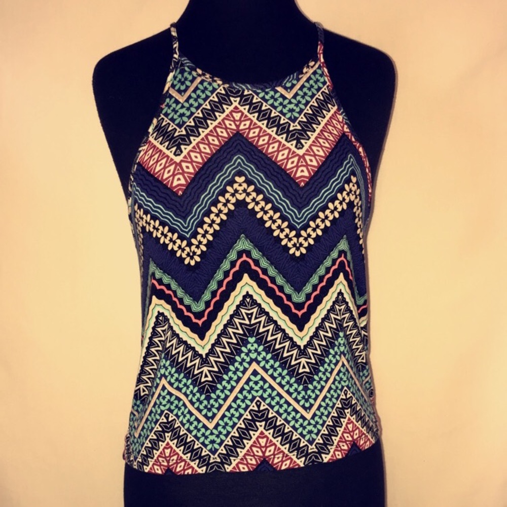 cute multicolored cropped tank
